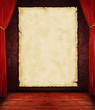 Blank vintage paper with on stage