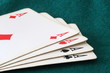 Photo en ligne au meilleur prix Poker aces green background casin�