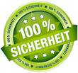 Button Banner "100 % Sicherheit" grün