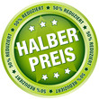 Button "Halber Preis" grün