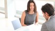 Businessman interviewing job applicant