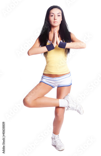 Photo: girl stretching girl stretching