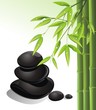 Spa still life with zen stone and bamboo