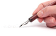canvas print picture - Hand writing with a nib
