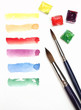 Photo: Watercolour strokes over white Watercolour strokes over white
