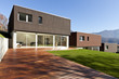 Photo: beautiful modern house with garden, outdoor beautiful modern house with garden, outdoor