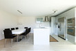 beautiful modern house, view of kitchen with dining table