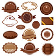 Vector: Set of chocolate badges and labels Set of chocolate badges and labels