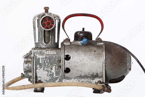 Photo: Old oil compressor Old oil compressor