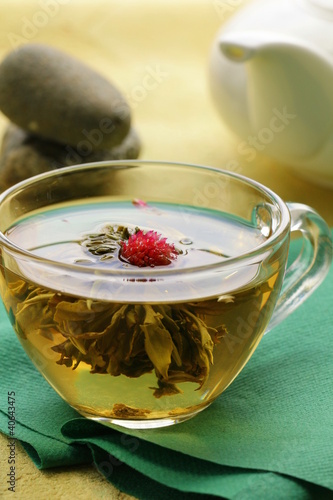Photo: exotic green tea in the form of a flower exotic green tea in the form of a flower