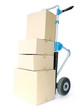 Parcels on hand truck