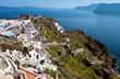 Oia and the volcanic caldera of Santorini in Greece