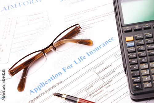 Photo: Life insurance application form Life insurance application form