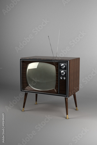 Illustration: Wood Veneer Vintage TV Wood Veneer Vintage TV