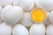White eggs and egg yolk