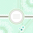 Mint ice cream lace design for greeting card with copy space