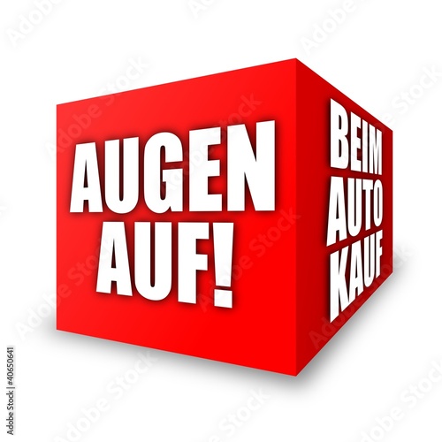 Illustration: würfel v3 augen auf! beim autokauf I würfel v3 augen auf! beim autokauf I