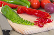 Green and red pepper