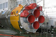 Soyuz space rocket assembly building. Baikonur Cosmodrome