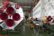 Soyuz space rocket assembly building. Baikonur Cosmodrome