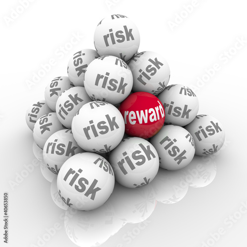 Illustration: Risk Vs Reward Pyramid Balls Return on Investment Risk Vs Reward Pyramid Balls Return on Investment