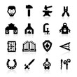 Blacksmith icons set – elegant series