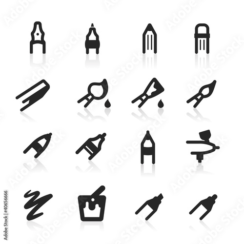 Vector: Graphic tools icons set - simple series Graphic tools icons set - simple series