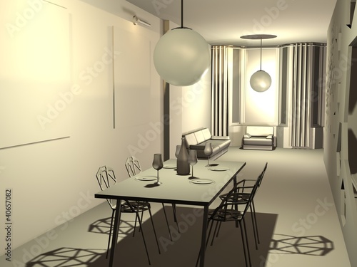 Illustration: 3D interior 3D interior