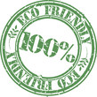 Grunge eco friendly 100 percent rubber stamp