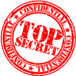 Grunge top secret rubber stamp, vector illustration