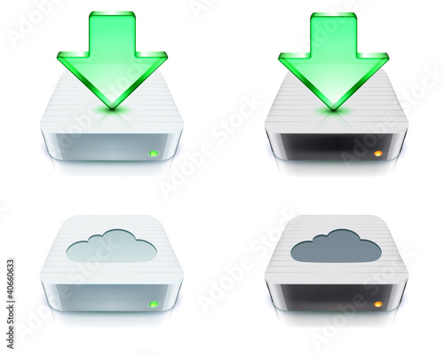 Vektor: Storage and download concept Storage and download concept
