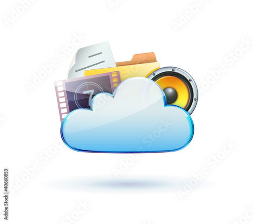 Vector: Cloud concept icon Cloud concept icon