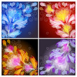 Set of floral backgrounds Set of floral backgrounds