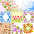 Set of floral backgrounds Set of floral backgrounds