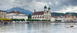 Panoramic view of Lucerne and Mount Pilatus (Switzerland)