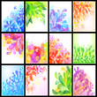 Set of floral backgrounds Set of floral backgrounds