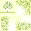 Set of vintage floral backgrounds Set of vintage floral backgrounds