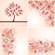 Set of vintage floral backgrounds Set of vintage floral backgrounds