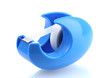 scotch tape in blue holder isolated on white. scotch tape in blue holder isolated on white.