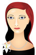 Flower Girl With Blue Eyes