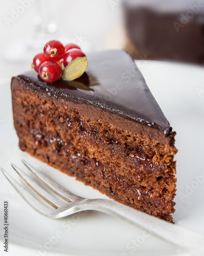 Photo: Delicious chocolate cake Delicious chocolate cake