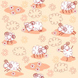 Seamless pattern with cute sheeps