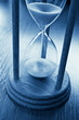hourglass in blue