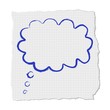 Wolke auf Notizzettel