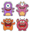 Set of Cute cartoon Monsters