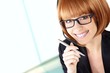 Foto: young woman operator young woman operator
