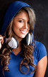 Woman with headphones