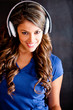Woman listening to music Woman listening to music