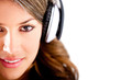 Woman with headphones Woman with headphones