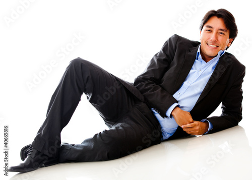 Photo: Businessman lying Businessman lying